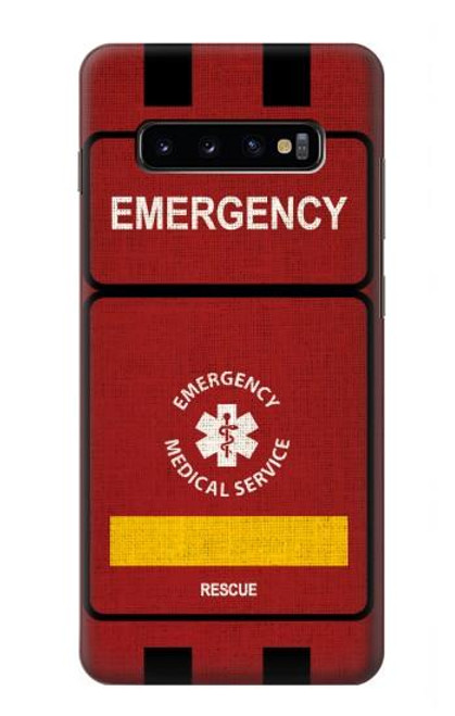 W3957 Emergency Medical Service Hülle Schutzhülle Taschen und Leder Flip für Samsung Galaxy S10 Plus