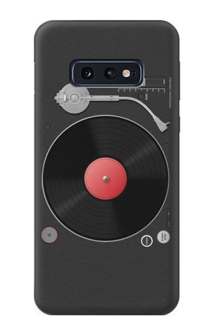 W3952 Turntable Vinyl Record Player Graphic Hülle Schutzhülle Taschen und Leder Flip für Samsung Galaxy S10e