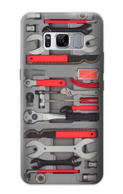 W3921 Bike Repair Tool Graphic Paint Hülle Schutzhülle Taschen und Leder Flip für Samsung Galaxy S8