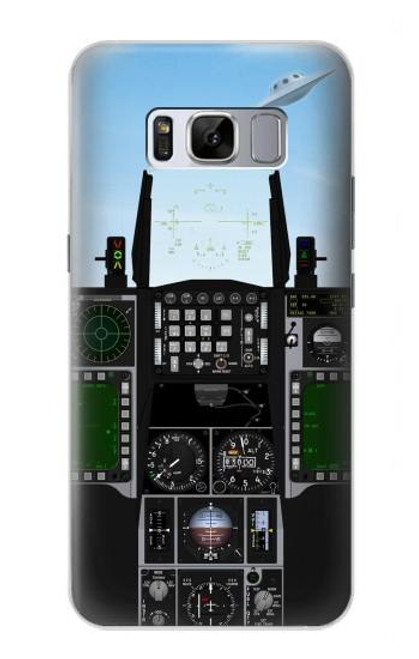 W3933 Fighter Aircraft UFO Hülle Schutzhülle Taschen und Leder Flip für Samsung Galaxy S8