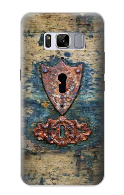 W3955 Vintage Keyhole Weather Door Hülle Schutzhülle Taschen und Leder Flip für Samsung Galaxy S8