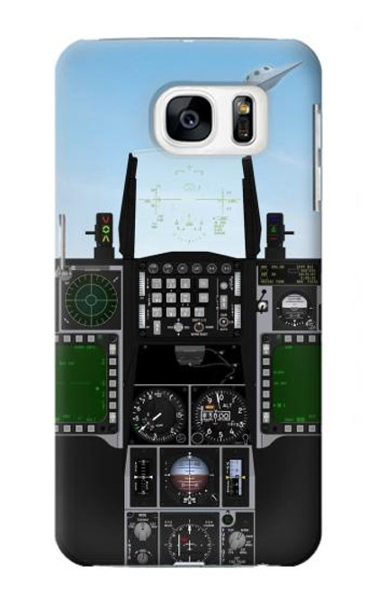 W3933 Fighter Aircraft UFO Hülle Schutzhülle Taschen und Leder Flip für Samsung Galaxy S7
