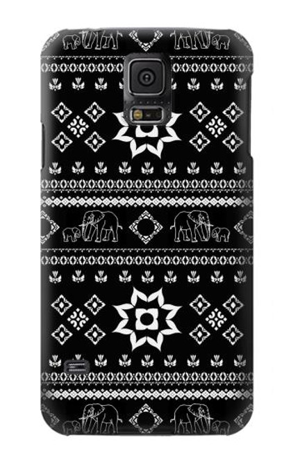 W3932 Elephant Pants Pattern Hülle Schutzhülle Taschen und Leder Flip für Samsung Galaxy S5