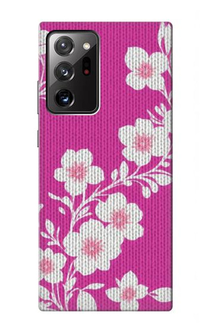 W3924 Cherry Blossom Pink Background Hülle Schutzhülle Taschen und Leder Flip für Samsung Galaxy Note 20 Ultra, Ultra 5G
