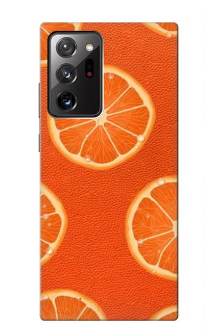 W3946 Seamless Orange Pattern Hülle Schutzhülle Taschen und Leder Flip für Samsung Galaxy Note 20 Ultra, Ultra 5G