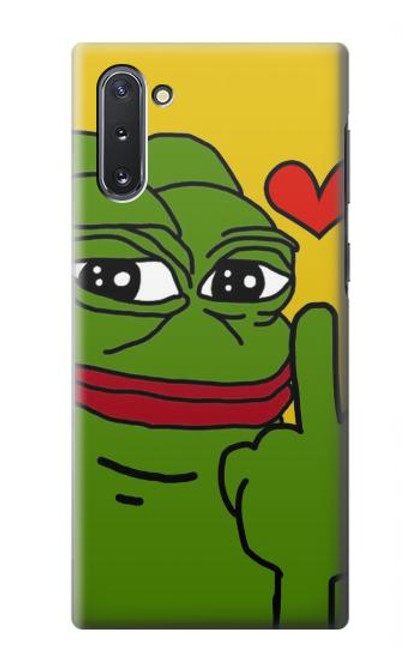 W3945 Pepe Love Middle Finger Hülle Schutzhülle Taschen und Leder Flip für Samsung Galaxy Note 10
