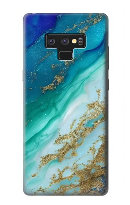 W3920 Abstract Ocean Blue Color Mixed Emerald Hülle Schutzhülle Taschen und Leder Flip für Note 9 Samsung Galaxy Note9