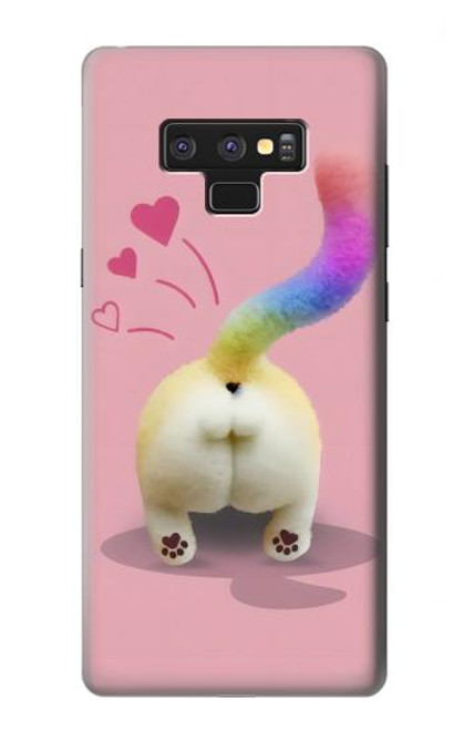 W3923 Cat Bottom Rainbow Tail Hülle Schutzhülle Taschen und Leder Flip für Note 9 Samsung Galaxy Note9