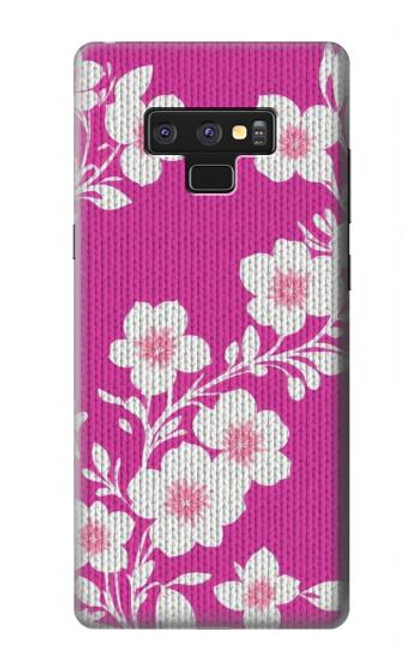 W3924 Cherry Blossom Pink Background Hülle Schutzhülle Taschen und Leder Flip für Note 9 Samsung Galaxy Note9