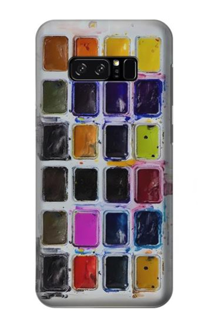 W3956 Watercolor Palette Box Graphic Hülle Schutzhülle Taschen und Leder Flip für Note 8 Samsung Galaxy Note8