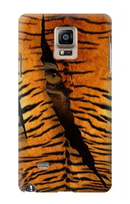 W3951 Tiger Eye Tear Marks Hülle Schutzhülle Taschen und Leder Flip für Samsung Galaxy Note 4