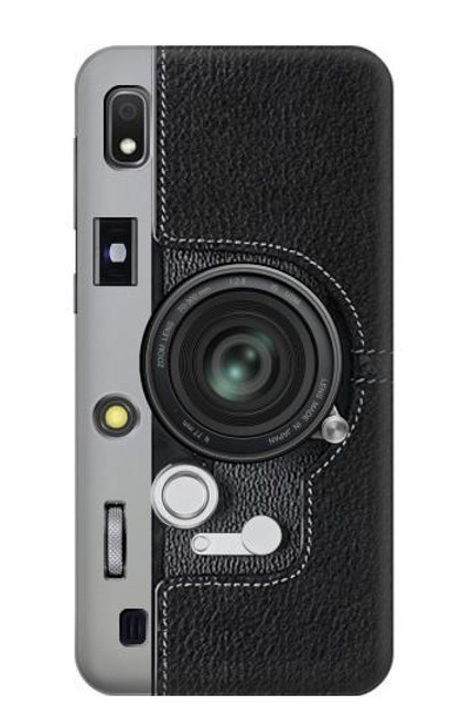 W3922 Camera Lense Shutter Graphic Print Hülle Schutzhülle Taschen und Leder Flip für Samsung Galaxy A10