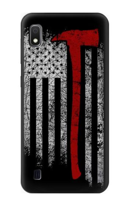 W3958 Firefighter Axe Flag Hülle Schutzhülle Taschen und Leder Flip für Samsung Galaxy A10