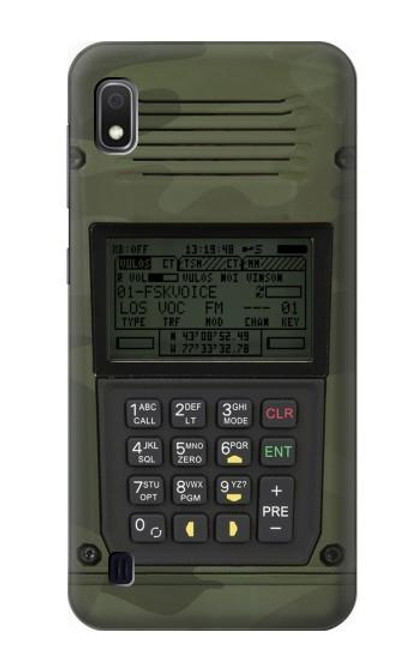 W3959 Military Radio Graphic Print Hülle Schutzhülle Taschen und Leder Flip für Samsung Galaxy A10