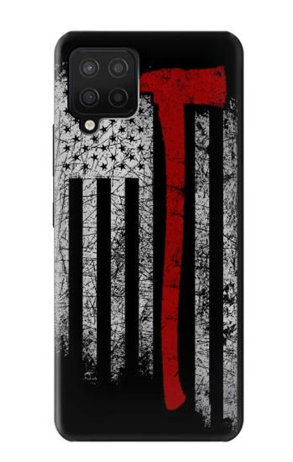 W3958 Firefighter Axe Flag Hülle Schutzhülle Taschen und Leder Flip für Samsung Galaxy A12