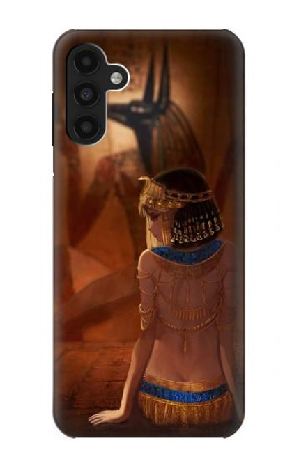 W3919 Egyptian Queen Cleopatra Anubis Hülle Schutzhülle Taschen und Leder Flip für Samsung Galaxy A13 4G