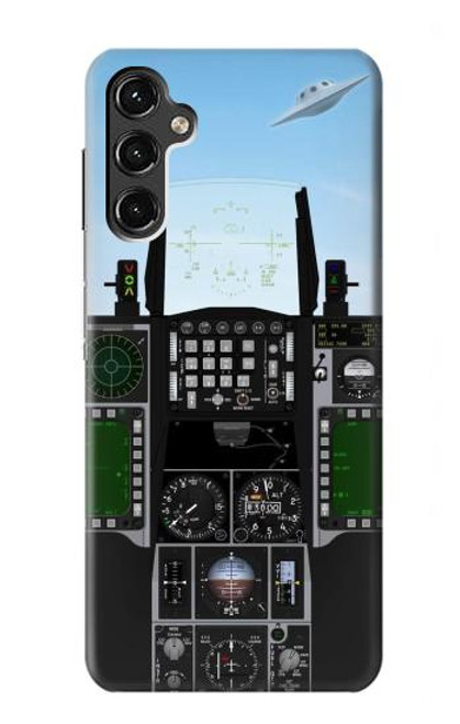 W3933 Fighter Aircraft UFO Hülle Schutzhülle Taschen und Leder Flip für Samsung Galaxy A14 5G