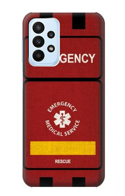 W3957 Emergency Medical Service Hülle Schutzhülle Taschen und Leder Flip für Samsung Galaxy A23