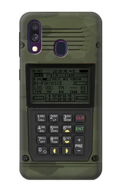 W3959 Military Radio Graphic Print Hülle Schutzhülle Taschen und Leder Flip für Samsung Galaxy A40