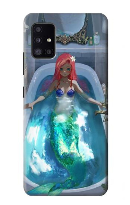 W3912 Cute Little Mermaid Aqua Spa Hülle Schutzhülle Taschen und Leder Flip für Samsung Galaxy A41
