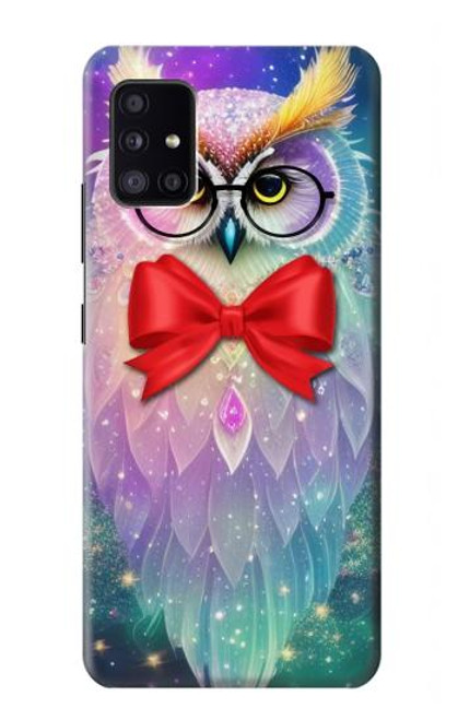 W3934 Fantasy Nerd Owl Hülle Schutzhülle Taschen und Leder Flip für Samsung Galaxy A41