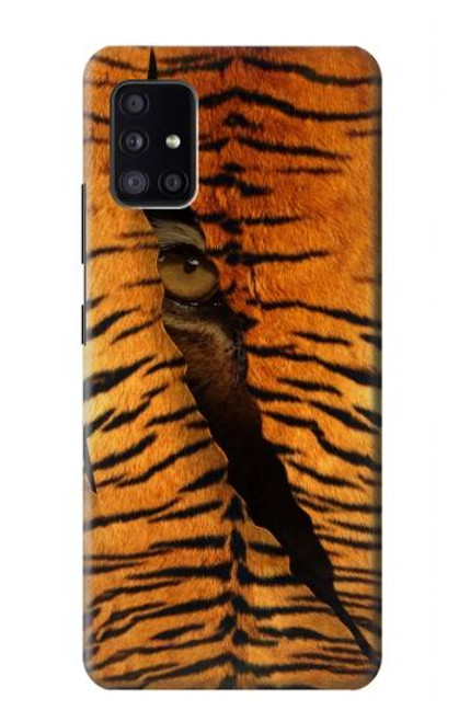 W3951 Tiger Eye Tear Marks Hülle Schutzhülle Taschen und Leder Flip für Samsung Galaxy A41