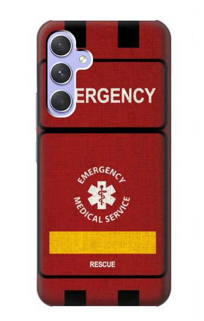 W3957 Emergency Medical Service Hülle Schutzhülle Taschen und Leder Flip für Samsung Galaxy A54 5G