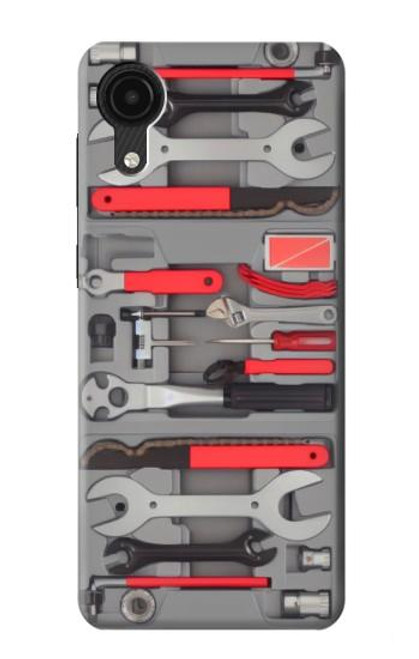 W3921 Bike Repair Tool Graphic Paint Hülle Schutzhülle Taschen und Leder Flip für Samsung Galaxy A03 Core