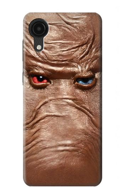 W3940 Leather Mad Face Graphic Paint Hülle Schutzhülle Taschen und Leder Flip für Samsung Galaxy A03 Core