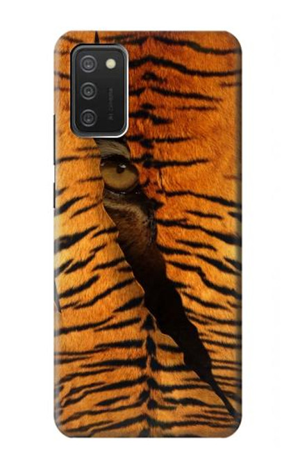 W3951 Tiger Eye Tear Marks Hülle Schutzhülle Taschen und Leder Flip für Samsung Galaxy A03S