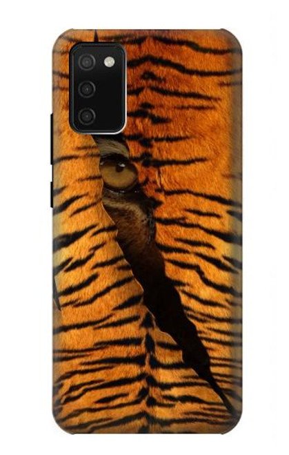 W3951 Tiger Eye Tear Marks Hülle Schutzhülle Taschen und Leder Flip für Samsung Galaxy A02s, Galaxy M02s  (NOT FIT with Galaxy A02s Verizon SM-A025V)