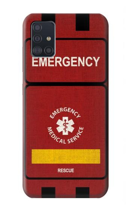 W3957 Emergency Medical Service Hülle Schutzhülle Taschen und Leder Flip für Samsung Galaxy A51