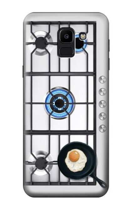 W3928 Cooking Kitchen Graphic Hülle Schutzhülle Taschen und Leder Flip für Samsung Galaxy J6 (2018)