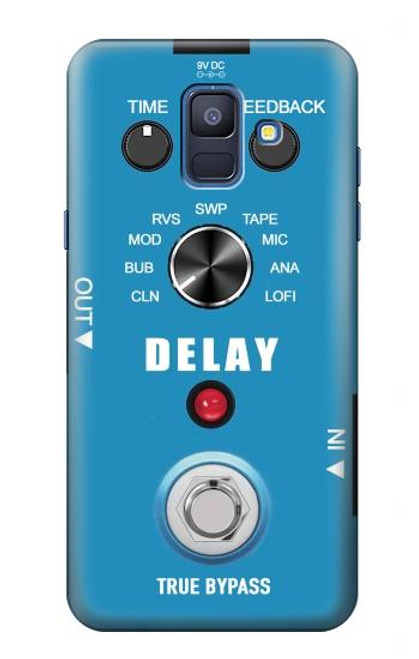 W3962 Guitar Analog Delay Graphic Hülle Schutzhülle Taschen und Leder Flip für Samsung Galaxy A6 (2018)