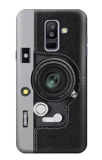 W3922 Camera Lense Shutter Graphic Print Hülle Schutzhülle Taschen und Leder Flip für Samsung Galaxy A6+ (2018), J8 Plus 2018, A6 Plus 2018