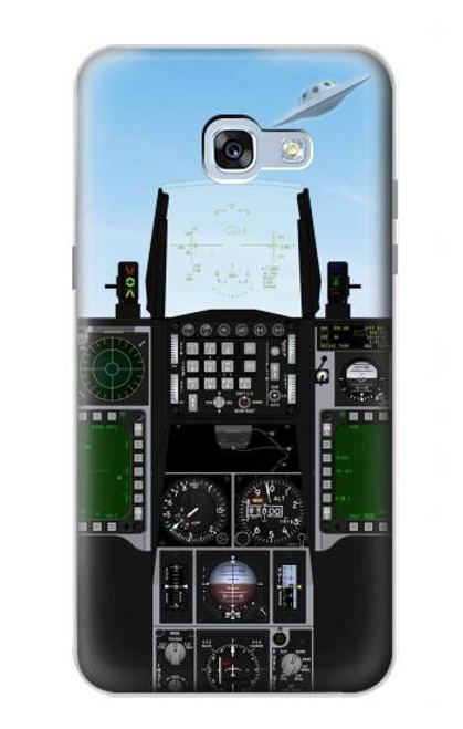 W3933 Fighter Aircraft UFO Hülle Schutzhülle Taschen und Leder Flip für Samsung Galaxy A5 (2017)