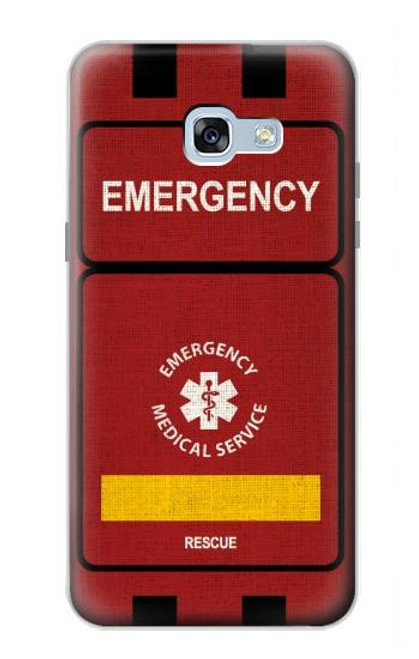 W3957 Emergency Medical Service Hülle Schutzhülle Taschen und Leder Flip für Samsung Galaxy A5 (2017)