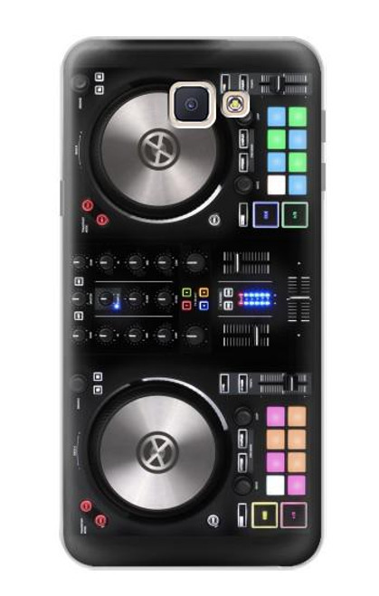 W3931 DJ Mixer Graphic Paint Hülle Schutzhülle Taschen und Leder Flip für Samsung Galaxy J7 Prime (SM-G610F)