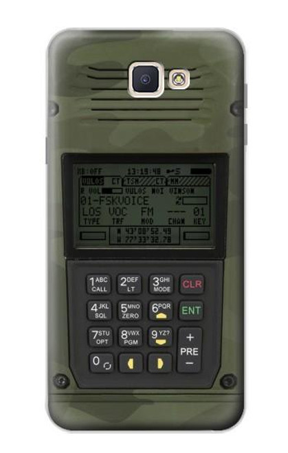 W3959 Military Radio Graphic Print Hülle Schutzhülle Taschen und Leder Flip für Samsung Galaxy J7 Prime (SM-G610F)