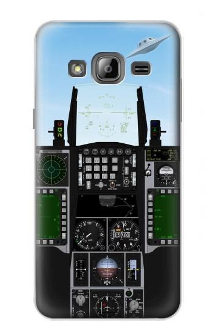 W3933 Fighter Aircraft UFO Hülle Schutzhülle Taschen und Leder Flip für Samsung Galaxy J3 (2016)