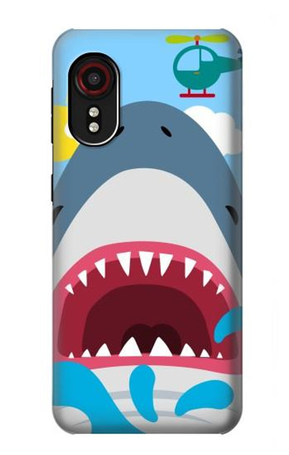 W3947 Shark Helicopter Cartoon Hülle Schutzhülle Taschen und Leder Flip für Samsung Galaxy Xcover 5