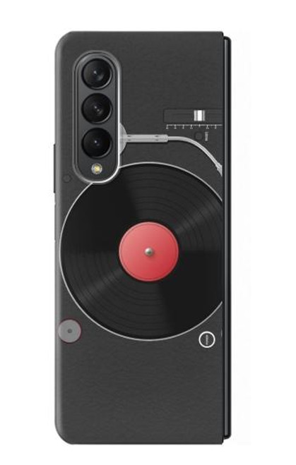 W3952 Turntable Vinyl Record Player Graphic Hülle Schutzhülle Taschen Flip für Samsung Galaxy Z Fold 3 5G