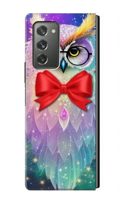 W3934 Fantasy Nerd Owl Hülle Schutzhülle Taschen Flip für Samsung Galaxy Z Fold2 5G