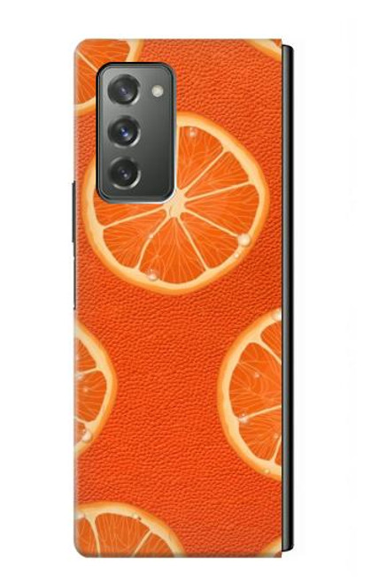 W3946 Seamless Orange Pattern Hülle Schutzhülle Taschen Flip für Samsung Galaxy Z Fold2 5G