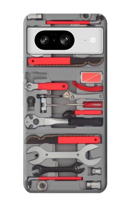 W3921 Bike Repair Tool Graphic Paint Hülle Schutzhülle Taschen und Leder Flip für Google Pixel 8