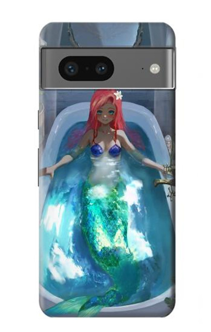 W3912 Cute Little Mermaid Aqua Spa Hülle Schutzhülle Taschen und Leder Flip für Google Pixel 7