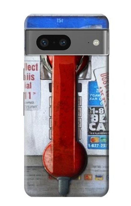 W3925 Collage Vintage Pay Phone Hülle Schutzhülle Taschen und Leder Flip für Google Pixel 7