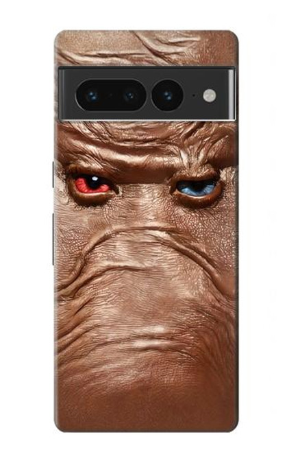 W3940 Leather Mad Face Graphic Paint Hülle Schutzhülle Taschen und Leder Flip für Google Pixel 7 Pro