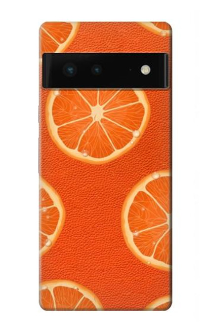 W3946 Seamless Orange Pattern Hülle Schutzhülle Taschen und Leder Flip für Google Pixel 6