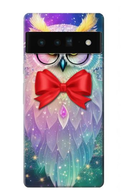 W3934 Fantasy Nerd Owl Hülle Schutzhülle Taschen und Leder Flip für Google Pixel 6 Pro